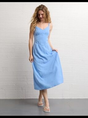 ae catie corset crochet midi dress AE Catie Corset Midi Dress